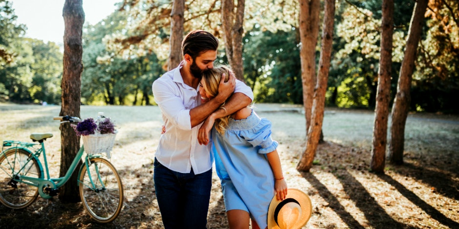 couple embracing