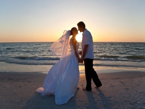 sunset wedding