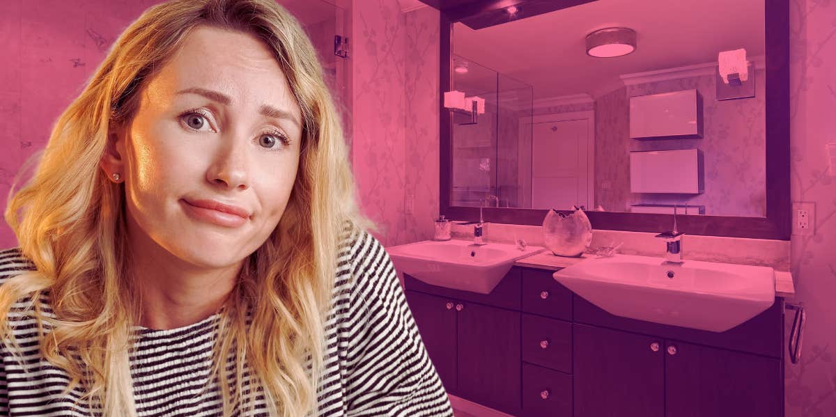 What Moms Actually Want For Mother's Day Is Alone Time Frustrated mom in a bathroom