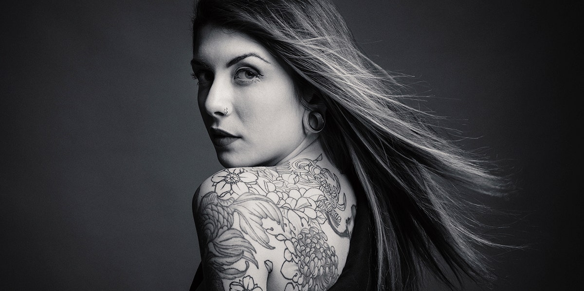 woman with tattoos