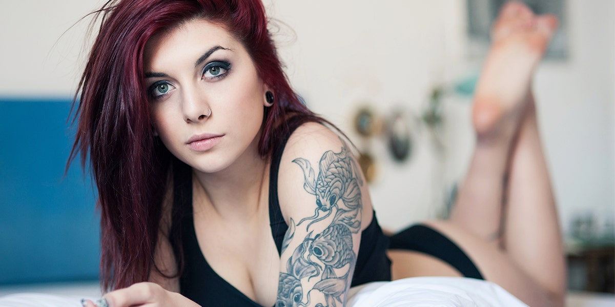 woman with tattoos