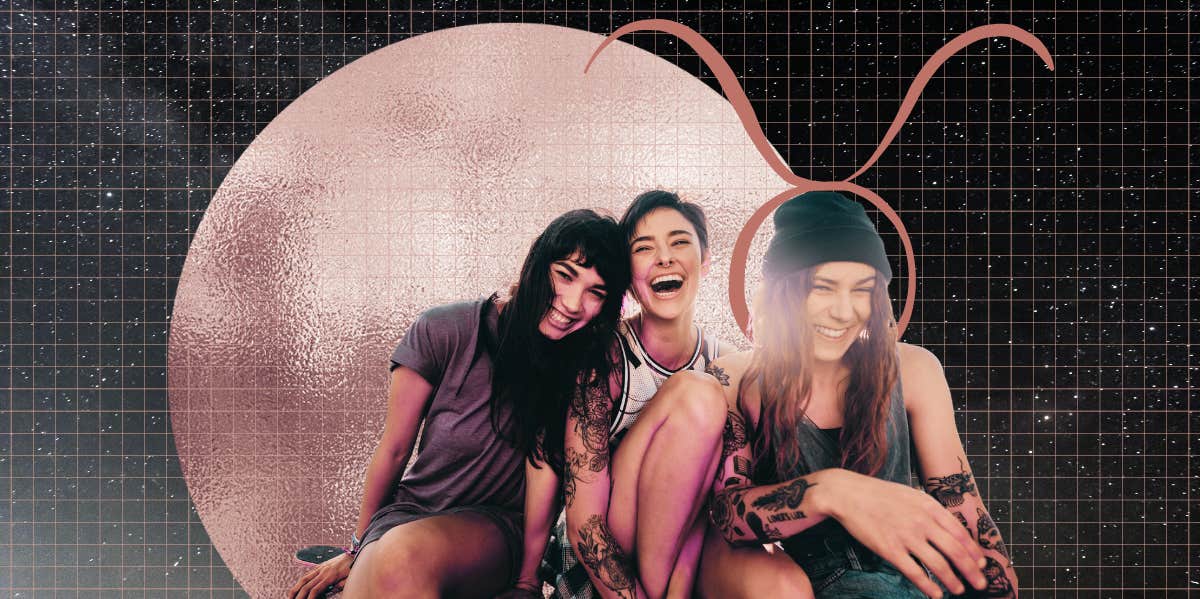 Taurus Friendship Compatibility & Facts About Having Taurus As A Friend three female friends, taurus symbol