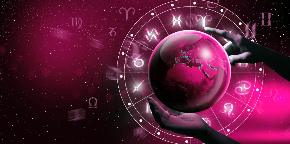 zodiac wheel around the earth