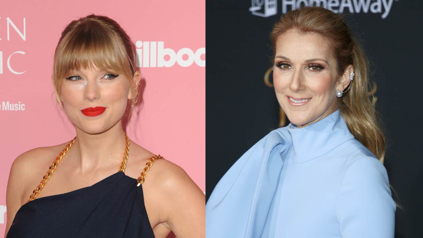 Taylor Swift Did Not Hug Celine Dion After Receiving A Grammy — And Fans Are Not Happy About It Taylor Swift, Celine Dion, posing