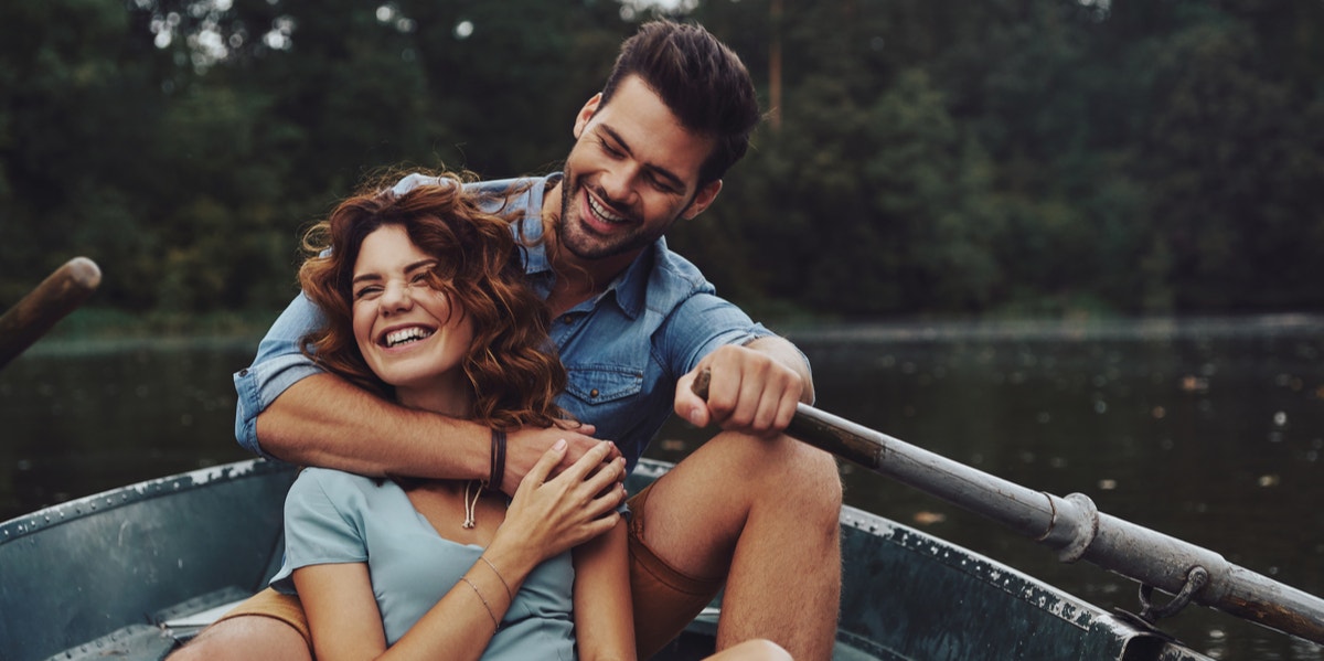 couple in row boat