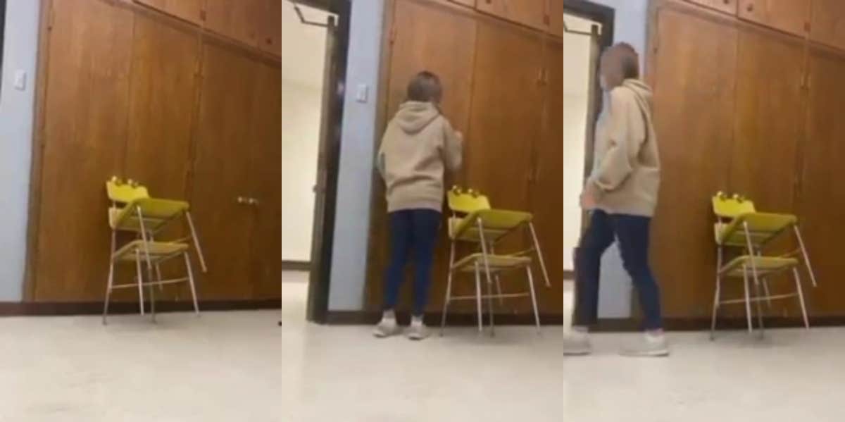 Student locked in closet video