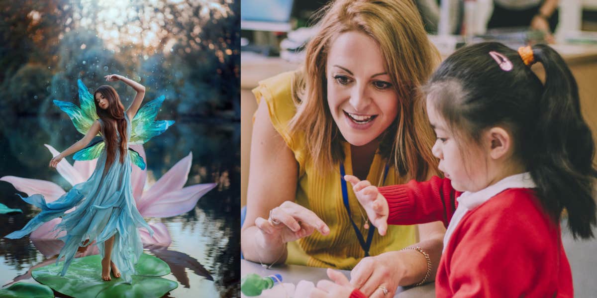 Parent Overhears Kindergarten Teacher Telling Students She Sees Fairies & Forcing The Kids To Say They See Them Too teacher, students, fairies