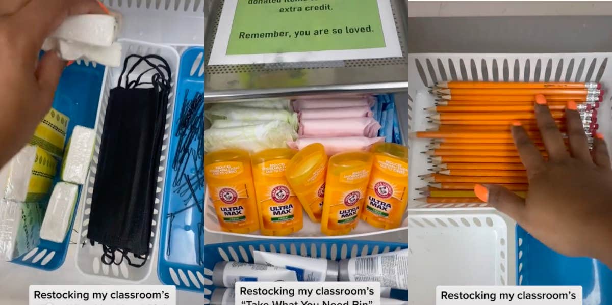 Teacher Shares Her 'Take What You Need Bin' For Her Classroom teacher's 'take what you need bin'