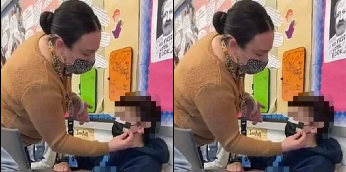 Teacher may lose job over students with mouths taped shut - The