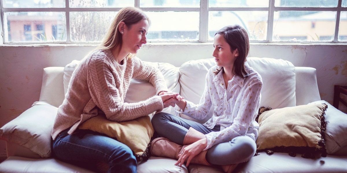 mom with teen daughter