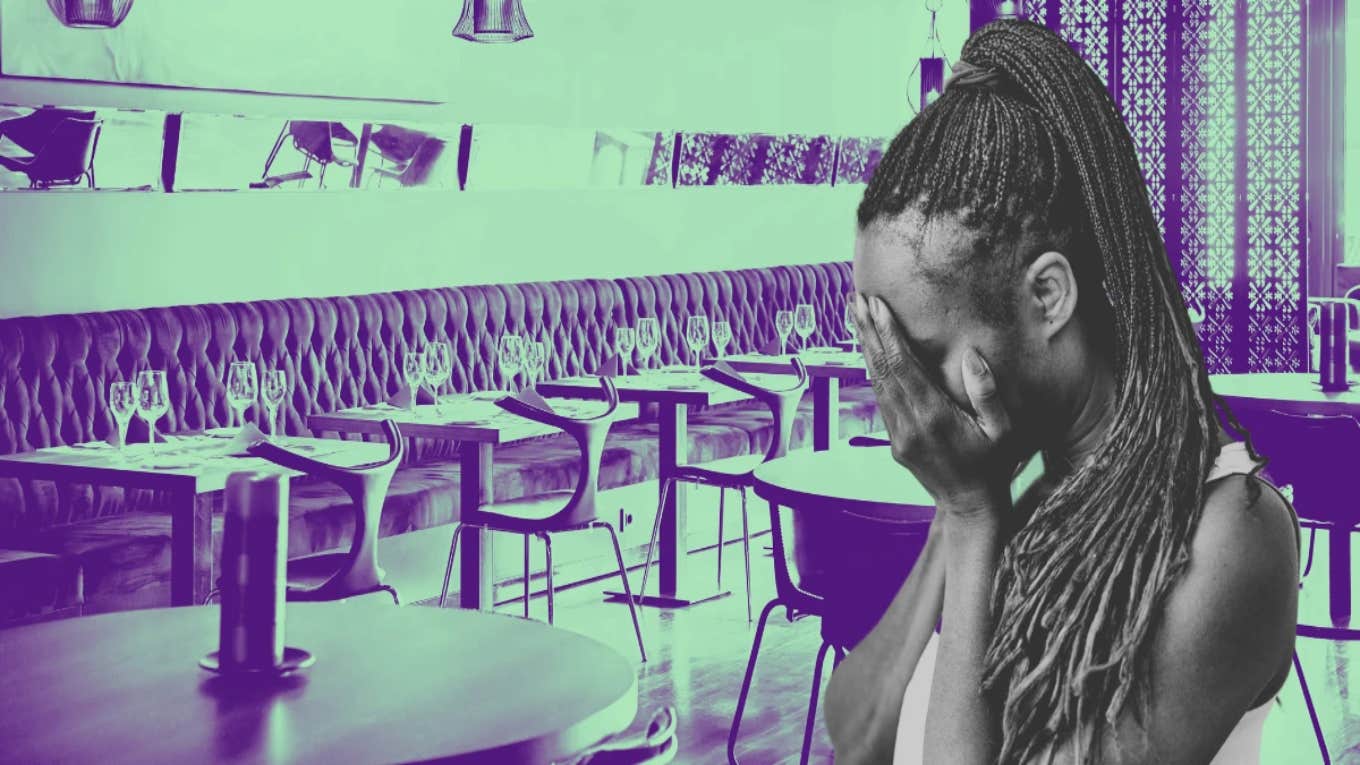 16-Year-Old Girl Sent Home From Fast Food Job Because Her Hair Color Was Deemed Unnatural black woman covering her face, restaurant