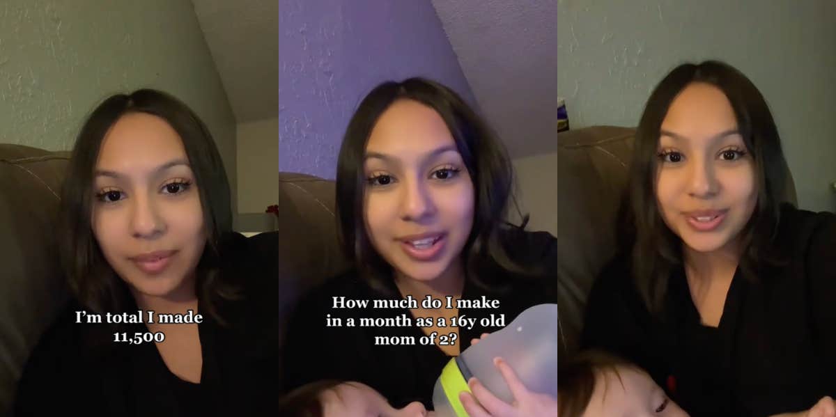 Teenage Mom Of Two Shares How She Made $11,500 In One Month Without Having A Job Naomi 16 year old mom tiktok