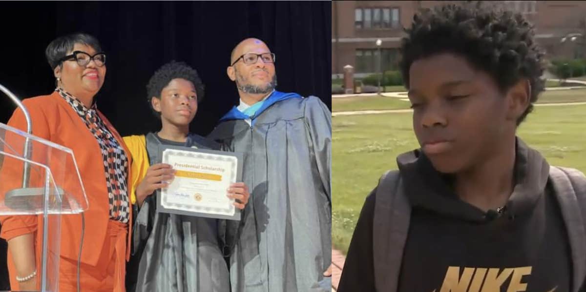Boy Walks 6 Miles To Make It To His Middle School Graduation & Received A College Scholarship middle school graduation, ceremony