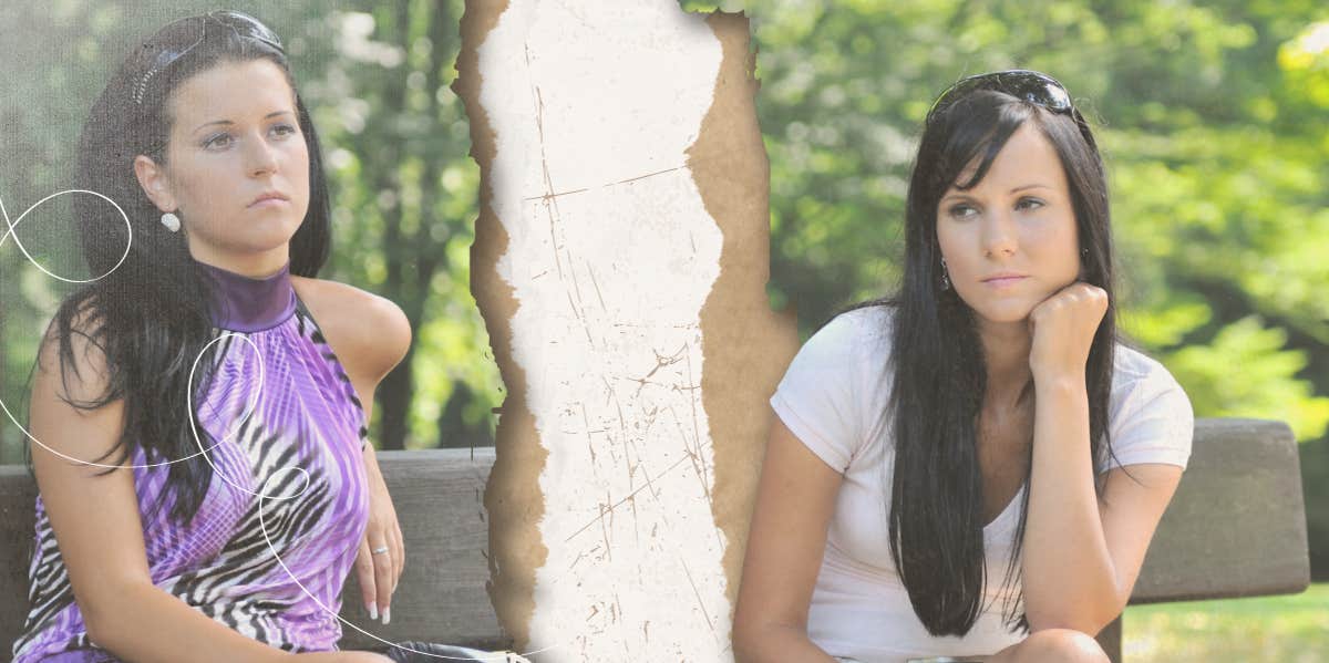 3 Telltale Signs You Gotta Kick Your 'Friend' To The Curb Women sitting on a bench upset