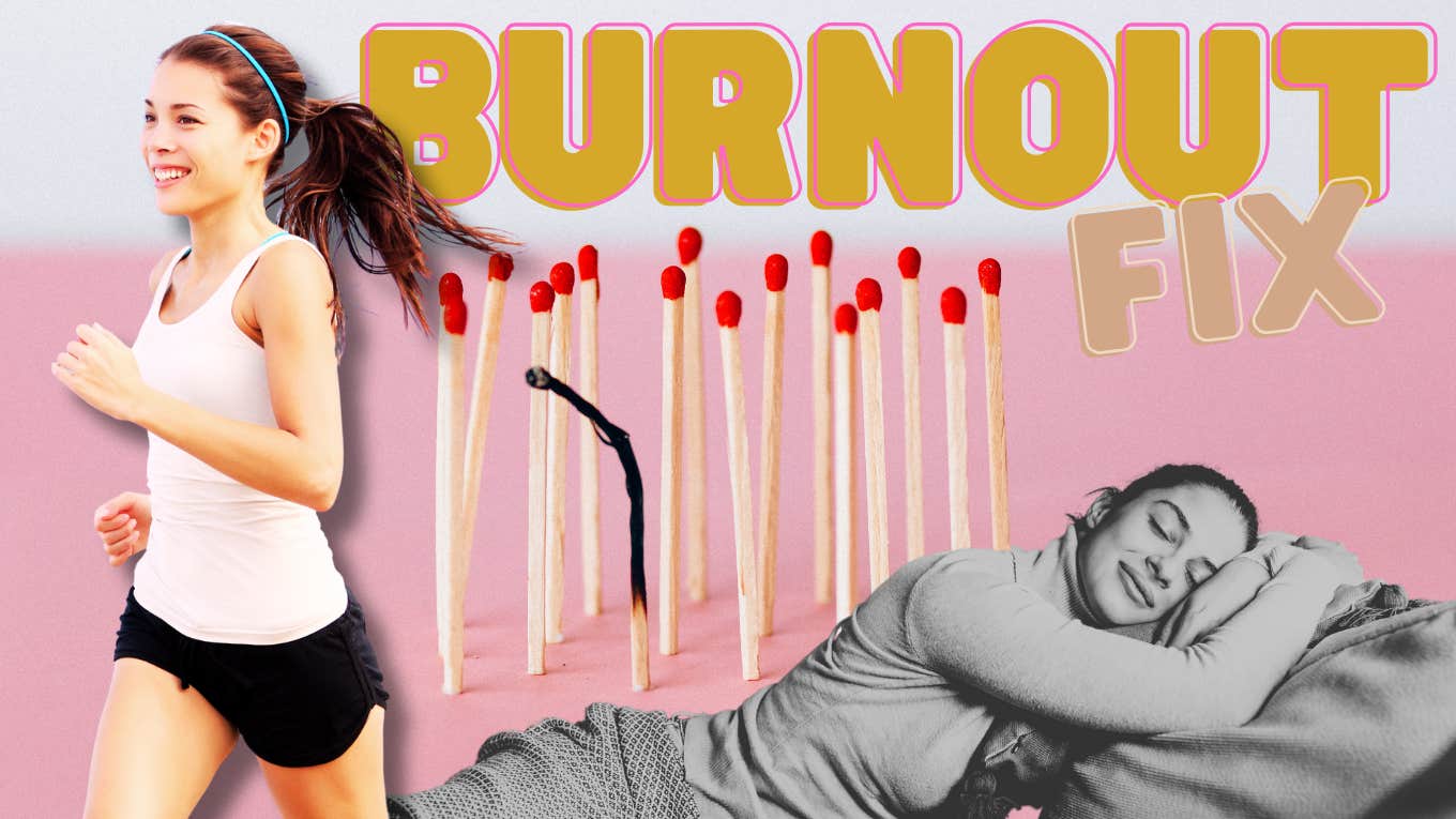 10 Ways To Combat The Long-Term Effects Of Overwork & Burnout woman exercising and napping