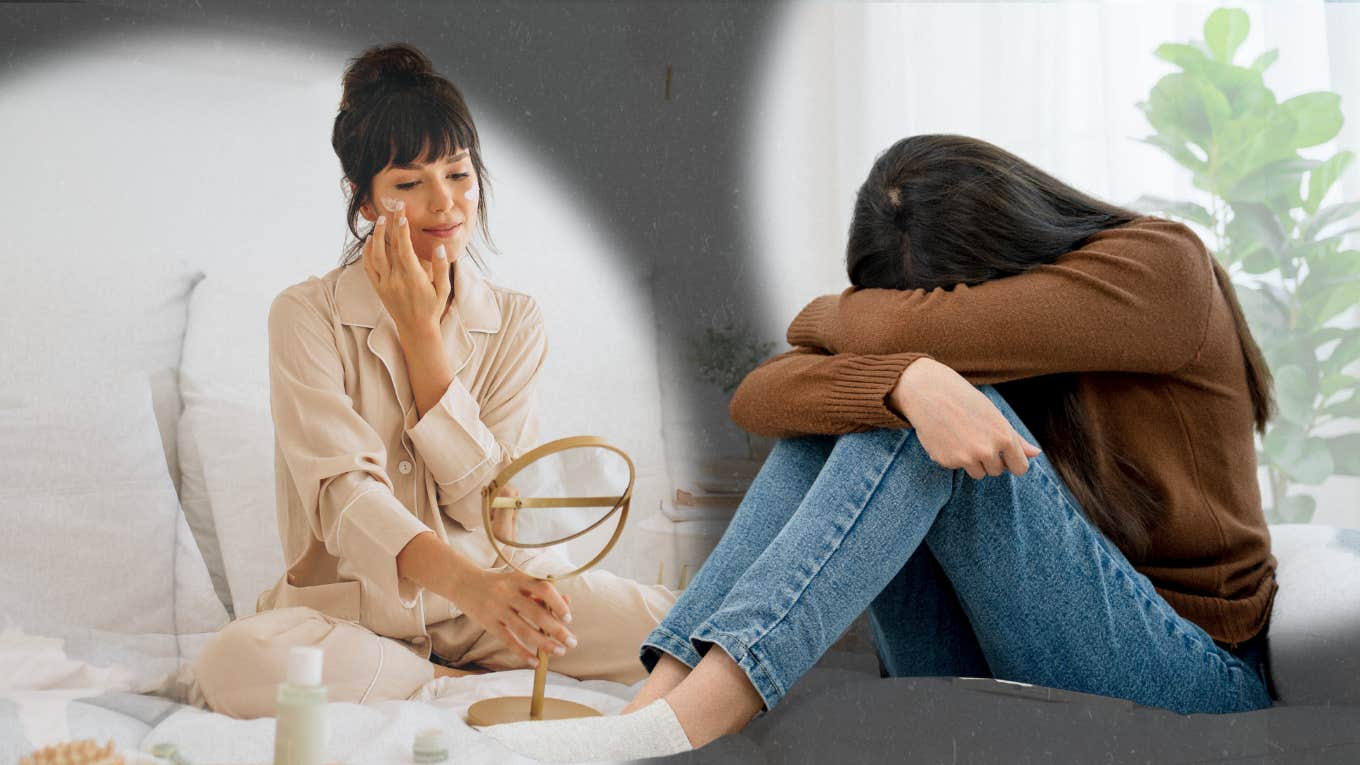 Things To Do As Soon As You Feel Yourself Slipping Into Depression - According To A Therapist woman feeling depressed, taking steps for self care