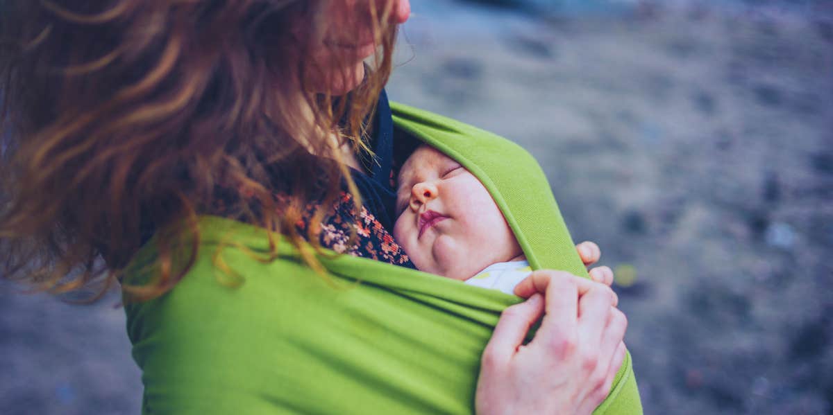 woman with baby