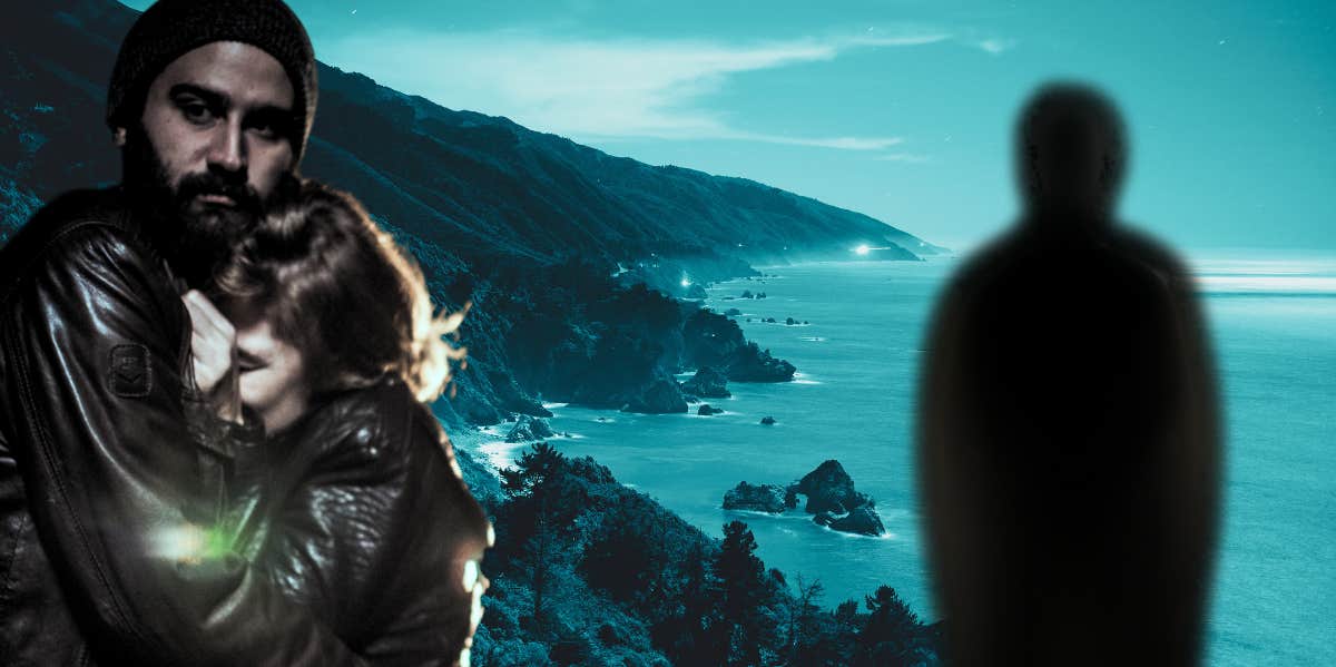 The Dark Watchers: Phantom Shadow Figures That Haunt Big Sur dark shadow watching from mountains