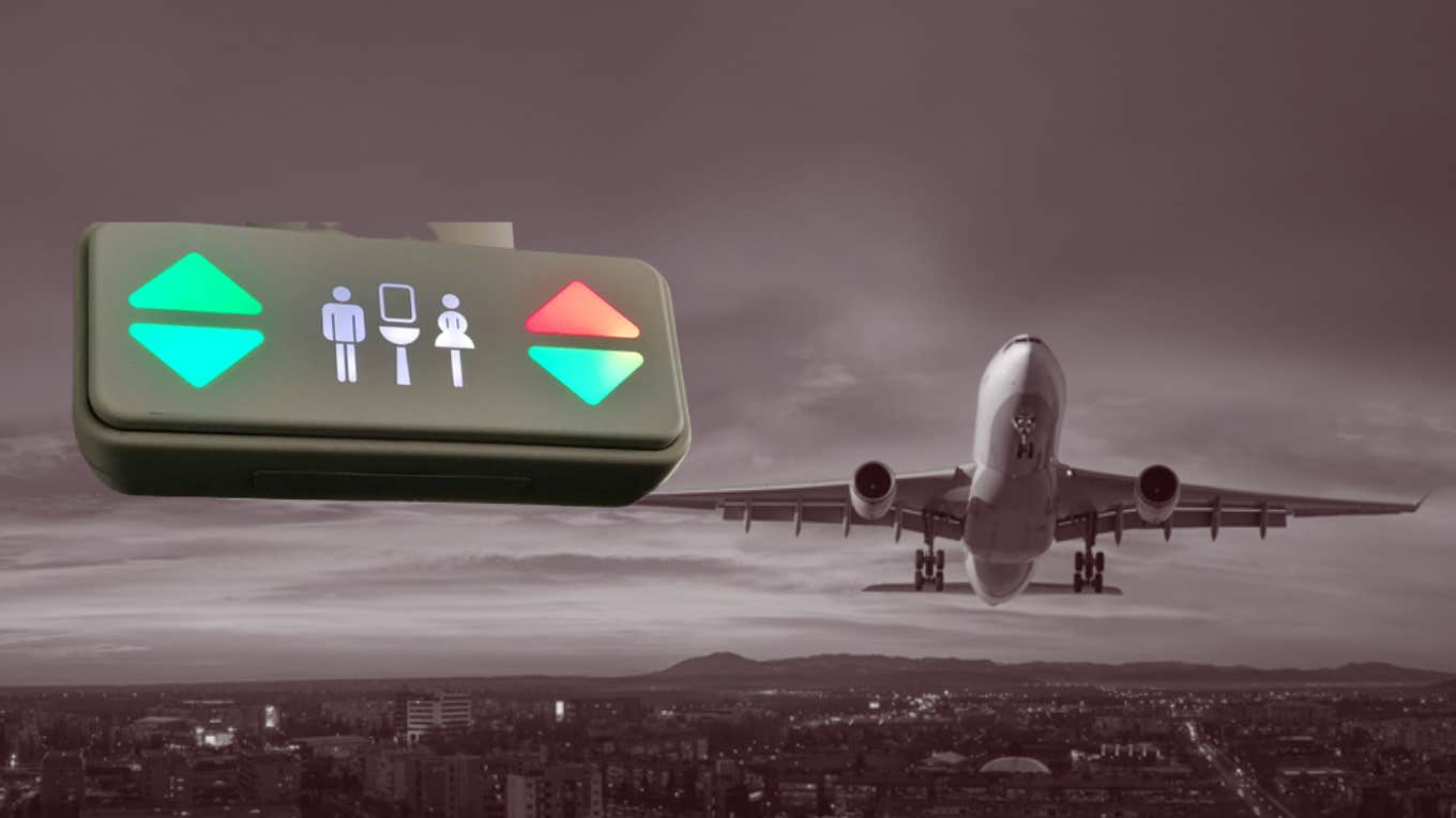 The Simple Lifehack That Could Help You Pee Less On Long Flights plane, bathroom, water
