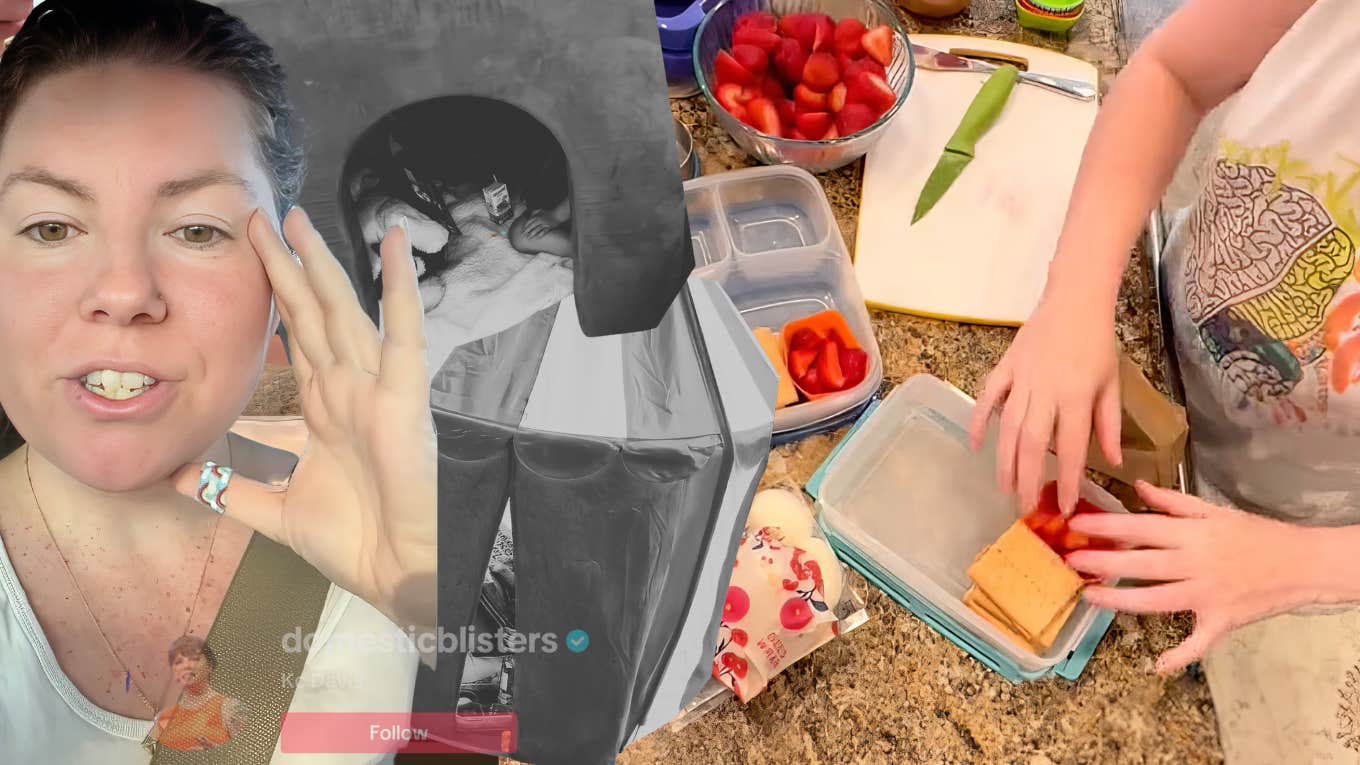 Mother preparing after school meals for her kids