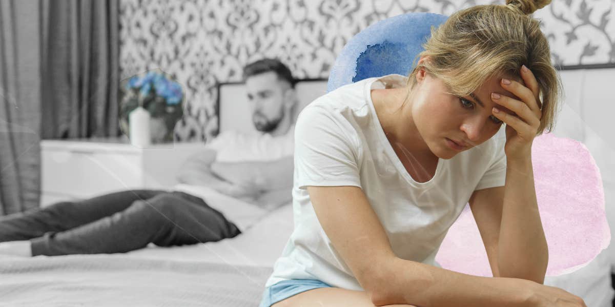 There Was One Huge Relationship Must-Have Missing In My Marriage Woman sitting on bed sad