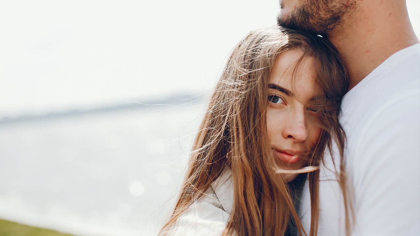 lovers are having a good time at the lake