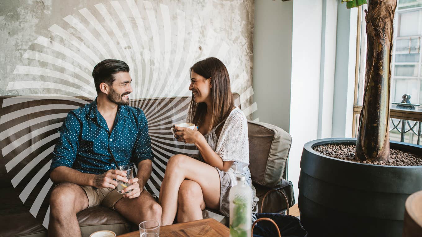 Couple on first date