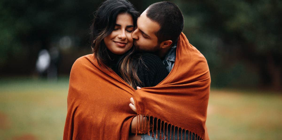 couple in blanket