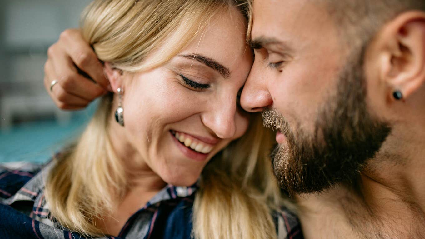 couple smiling