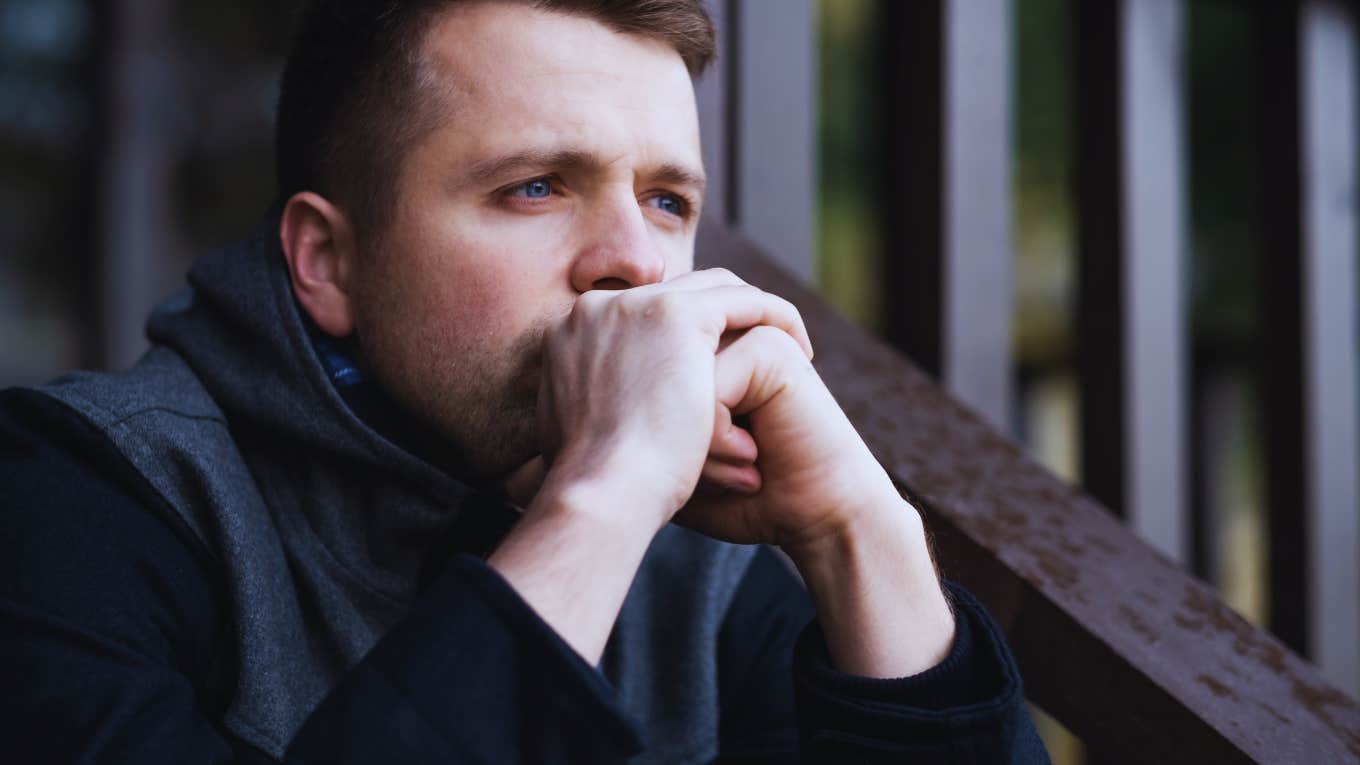 man thinking about getting sober