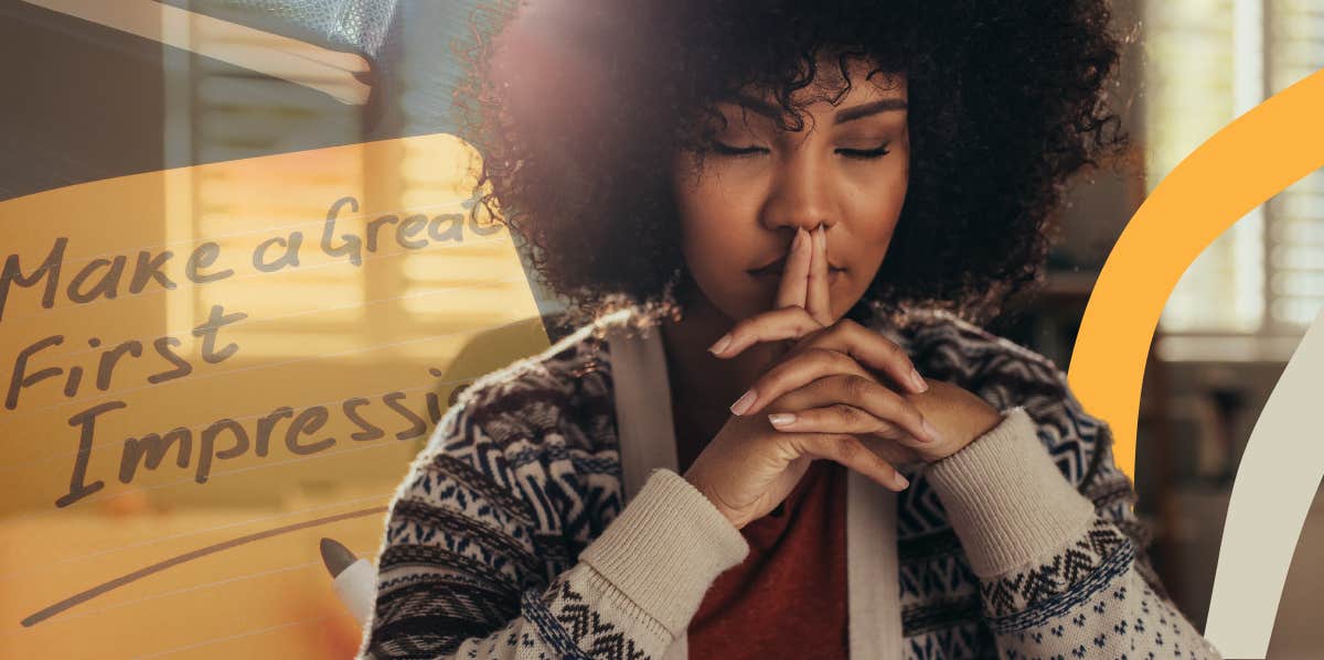 7 Things The Savviest Women Do Before A First Date (To Make An Incredible First Impression) Woman thinking