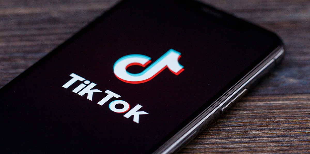 TikTok application an an iPhone