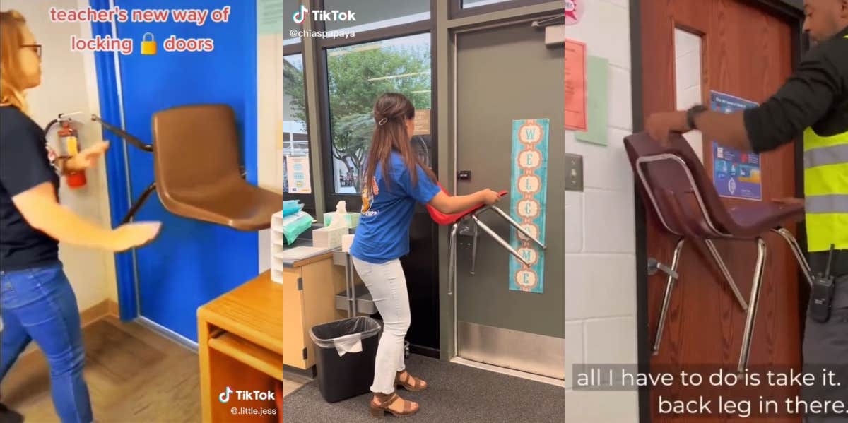 Viral TikTok Shows Teachers Using Chairs To Lock Doors And Stop School Shooters Viral TikTok