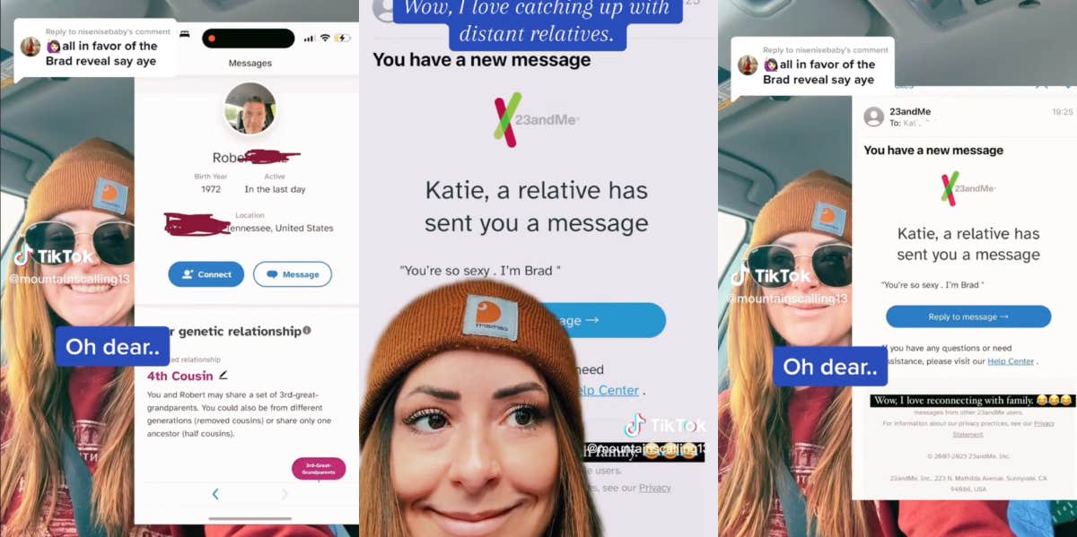 Katie, messages on 23andme from her cousin