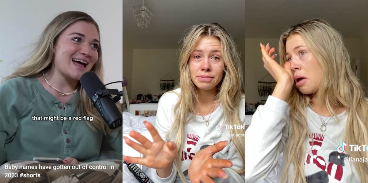 Mom Liana Jade Reduced To Tears By Vicious Trolling After Fellow Parenting Influencers Mock Her Baby's Name Parenting influencers Matt and Abby and Liana Jade