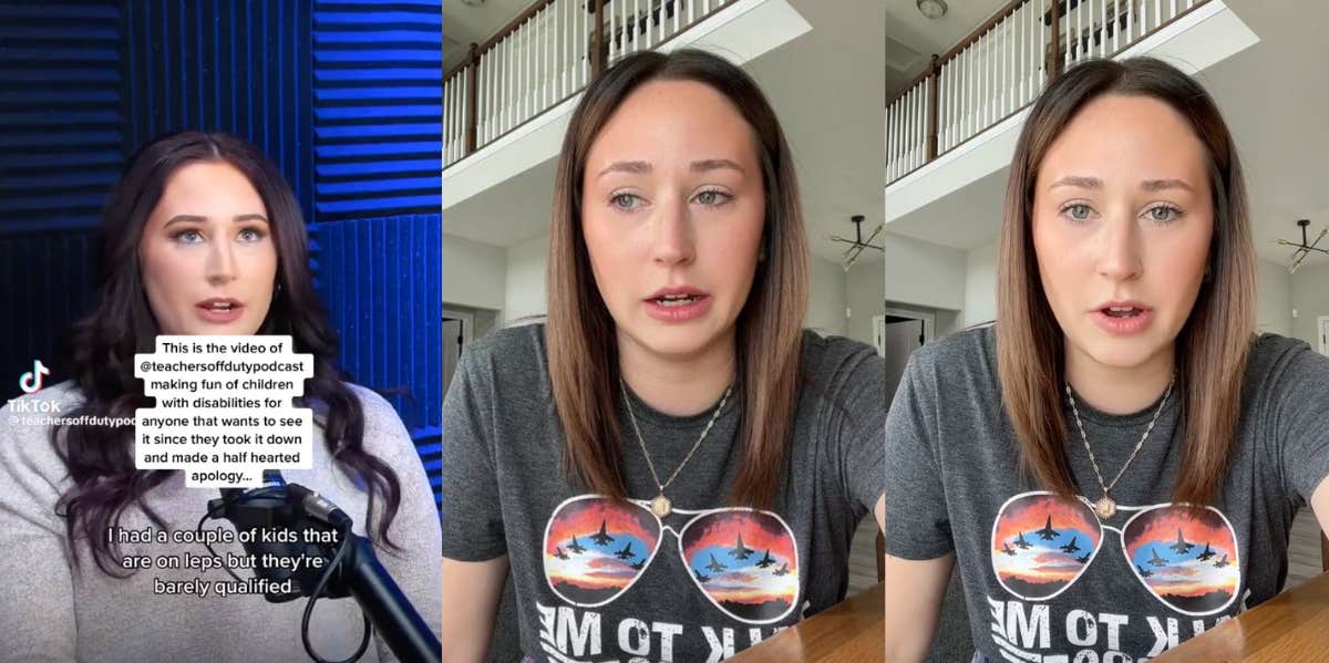 Lauran Woolley's Apology For Her 'Teachers Off Duty' Podcast Comments Mocking Disabled Students Only Makes Backlash Worse Screenshots from Lauran Woolley's Apology For Her 'Teachers Off Duty' Podcast Comments