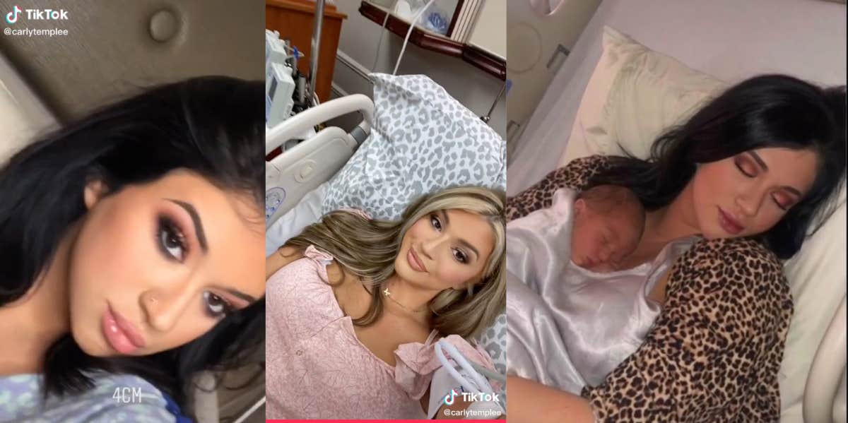 TikTok makeover mom in labor