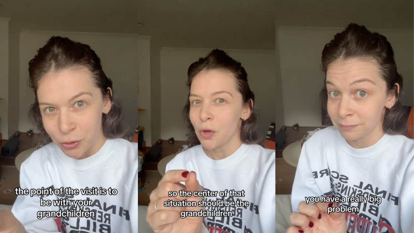 Mom Calls Out Manipulative Grandparents Who Think They're 'The Center Of The Universe' woman talking about manipulative grandparents