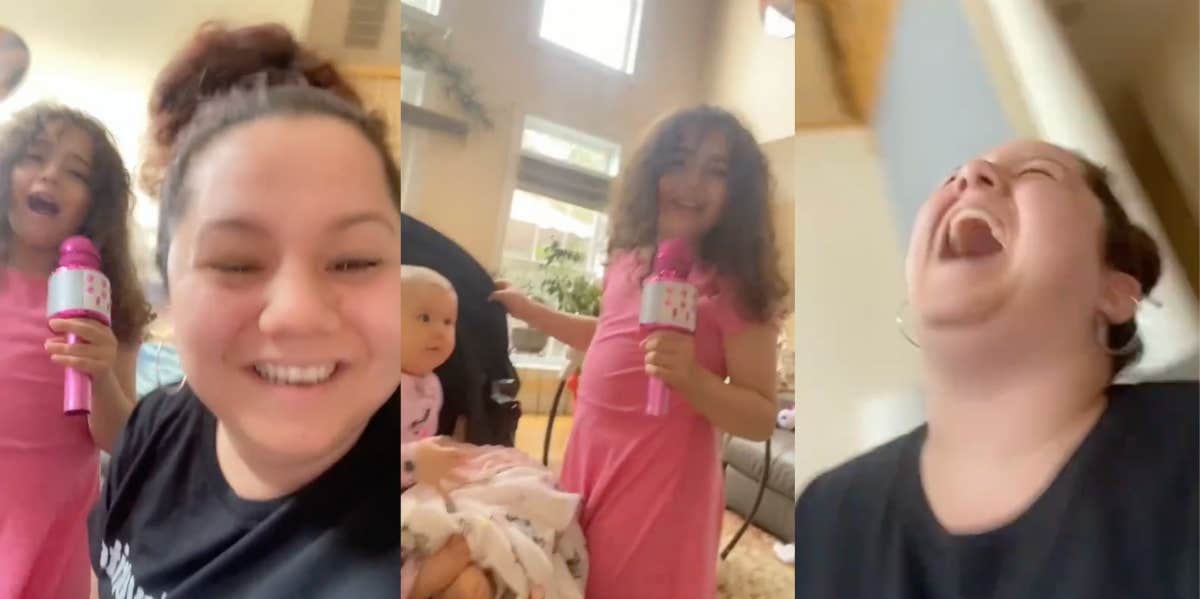 Mom Jokes With Little Girl About Her Dad's Passing 'Grief Humor Heals Your Soul' TikToker and daughter joking about death and laughing