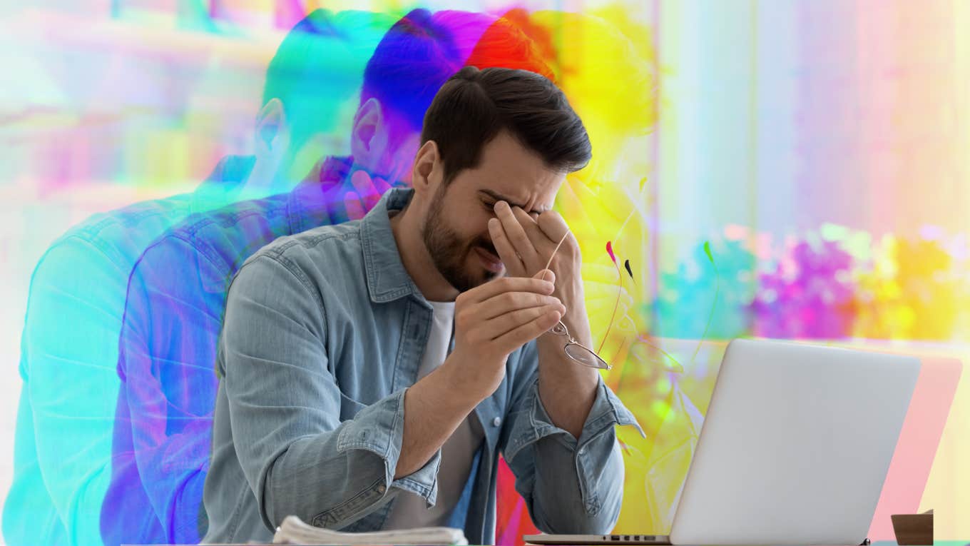 man feeling stressed over the reasons why our good economy feels so bad