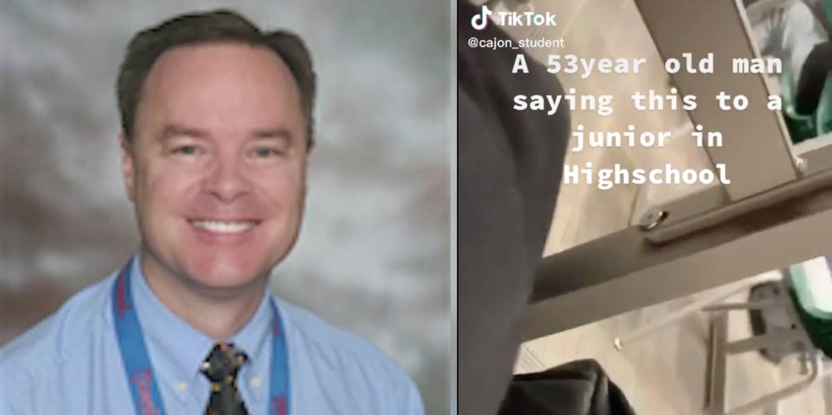 Robert Bean, tiktok of teacher threatening student