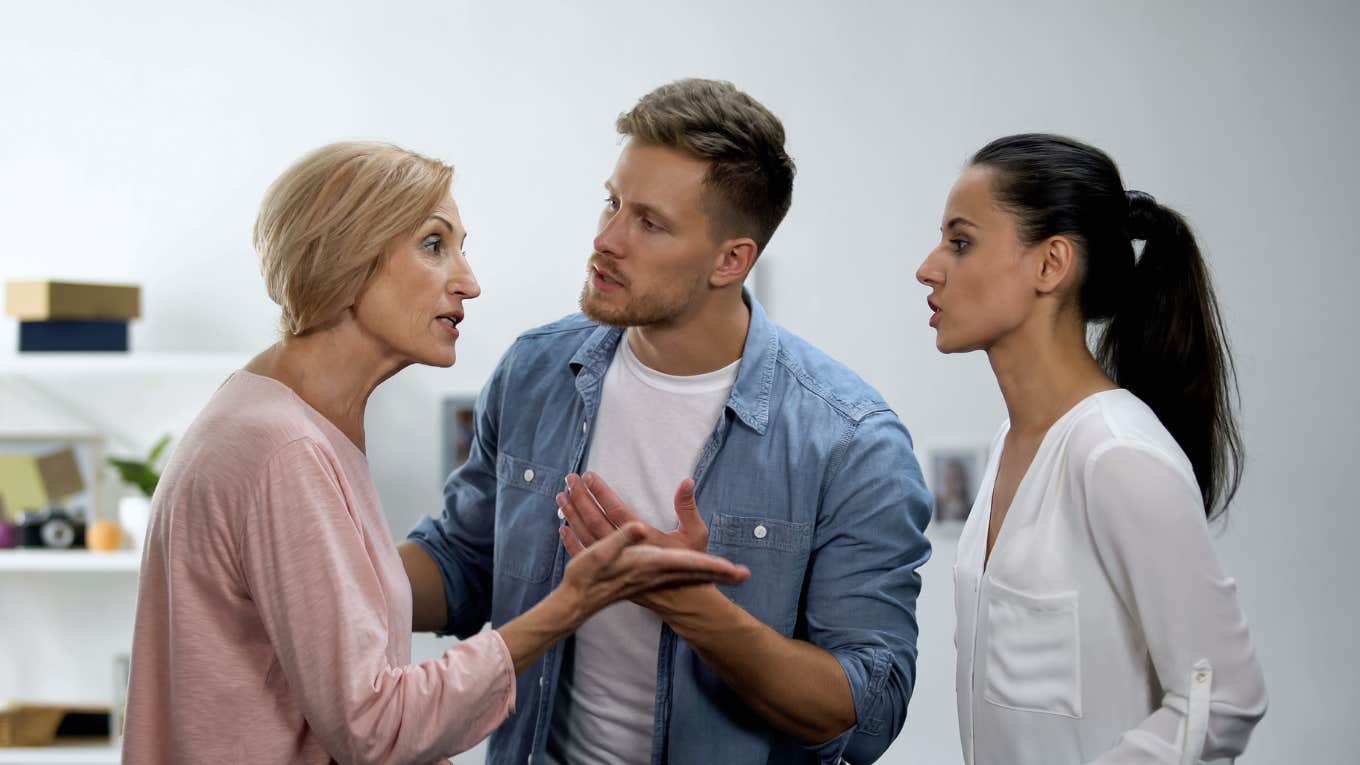 woman arguing with mother-in-law