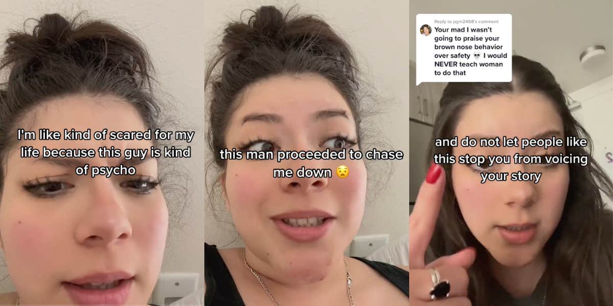 Woman Got Victim Blamed For Ignoring Red Flags Of Date Who Chased Her Out Of A Restaurant TikToker discussing her awful date