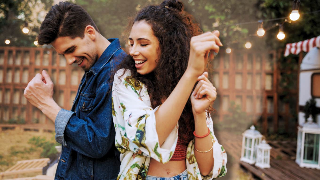 Tiny Reasons Your Relationship Will Last While Others Fall Apart Couple dancing in their backyard
