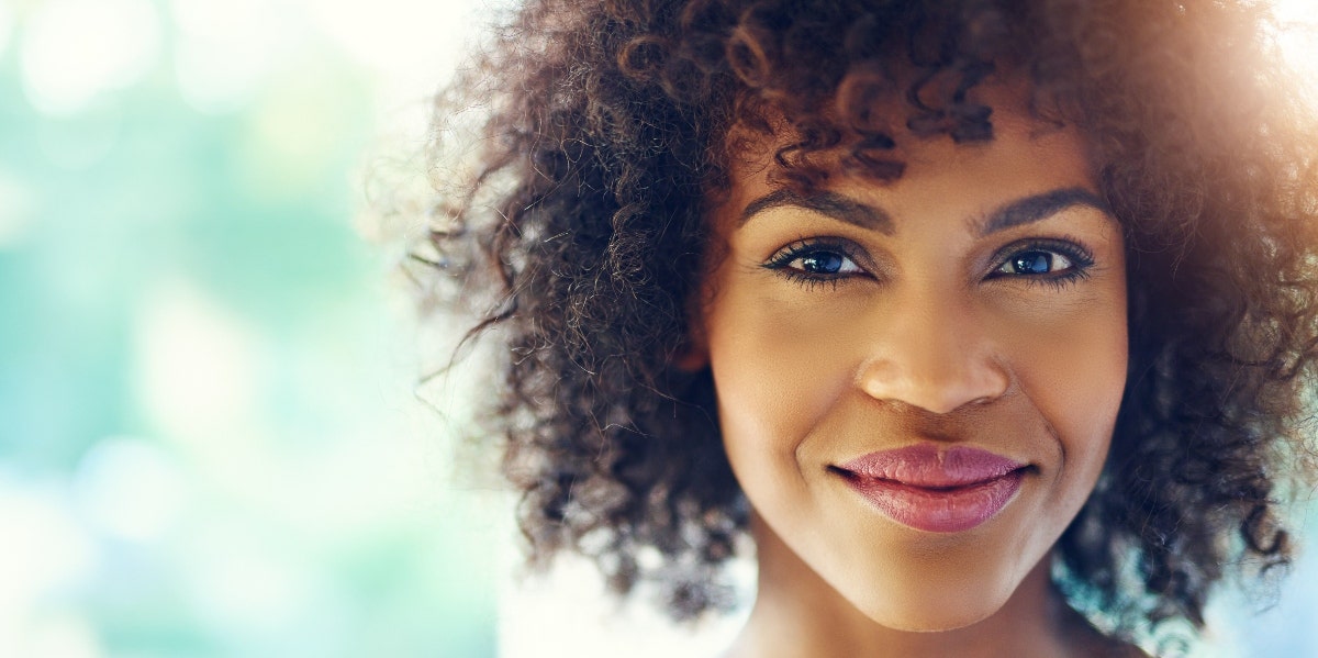 confident woman smiling