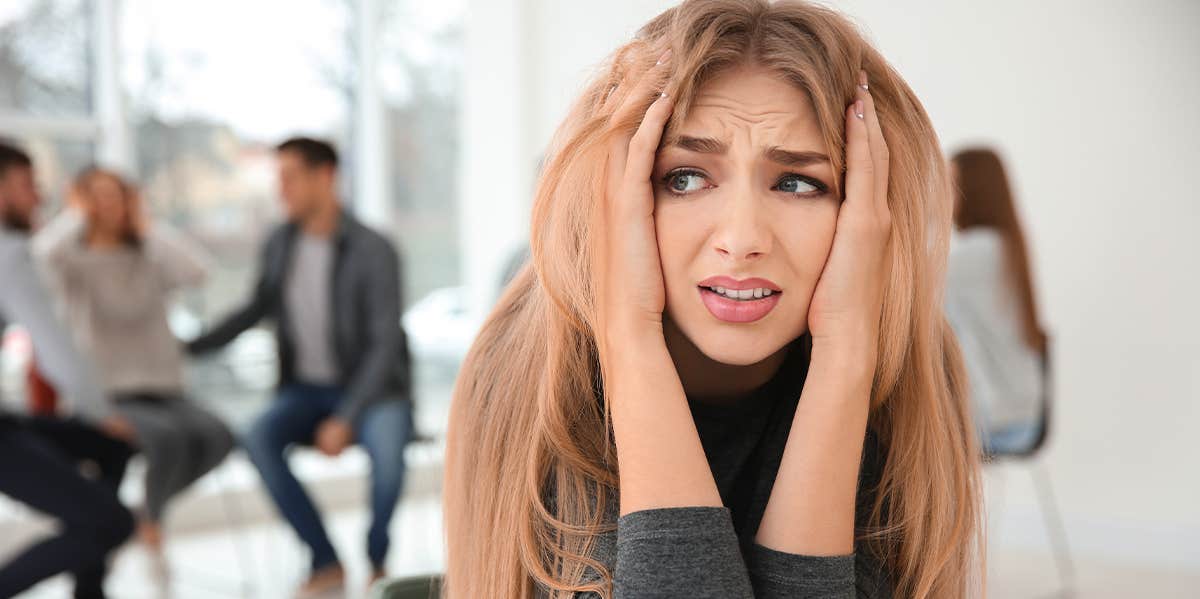 To The Extroverts Who Struggle With Social Anxiety anxious woman