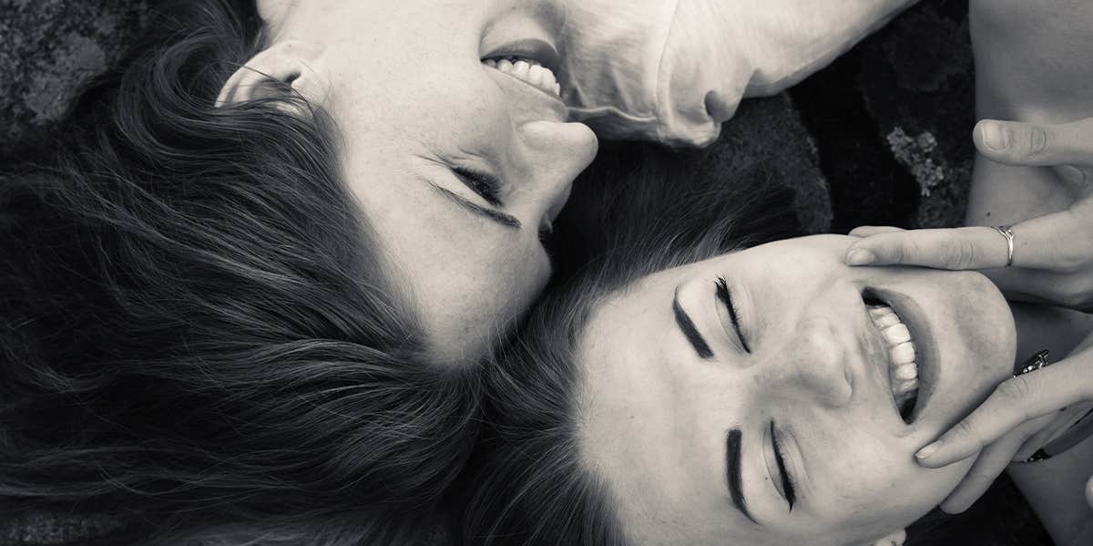 To The Woman Who Taught Me The Strength Of Vulnerability two sisters laughing