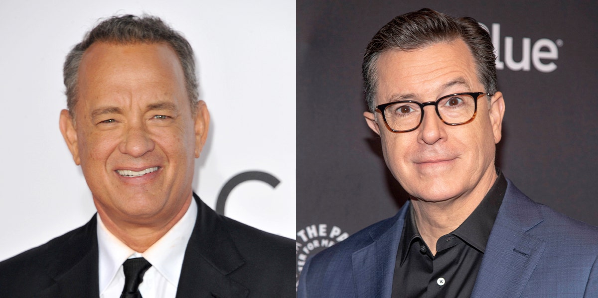 Tom Hanks and Stephen Colbert