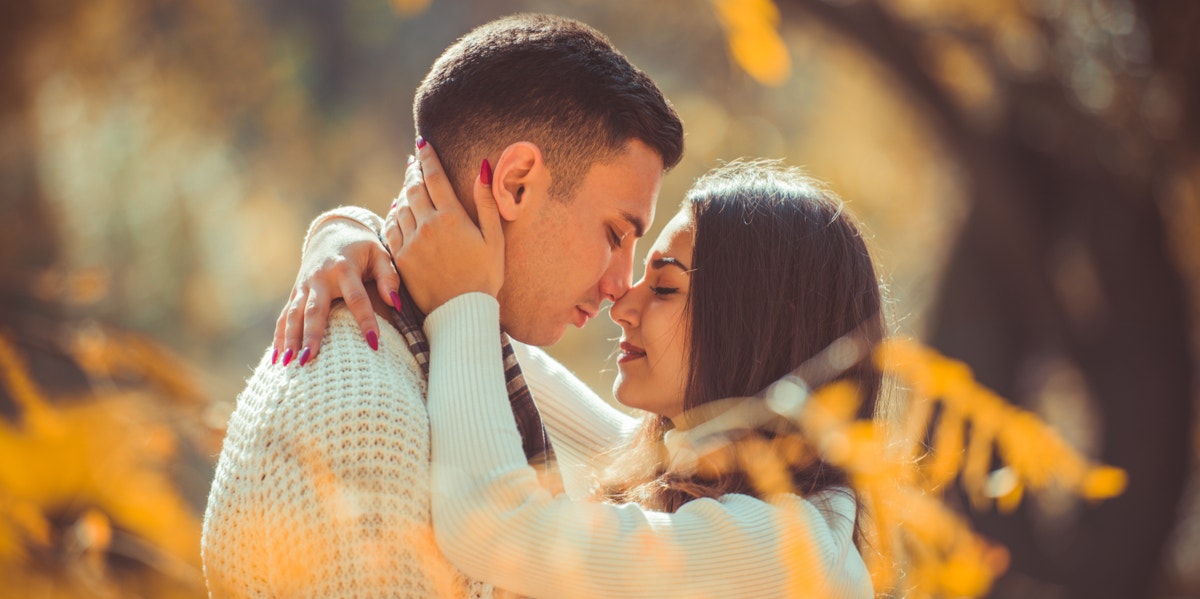 woman and man embracing