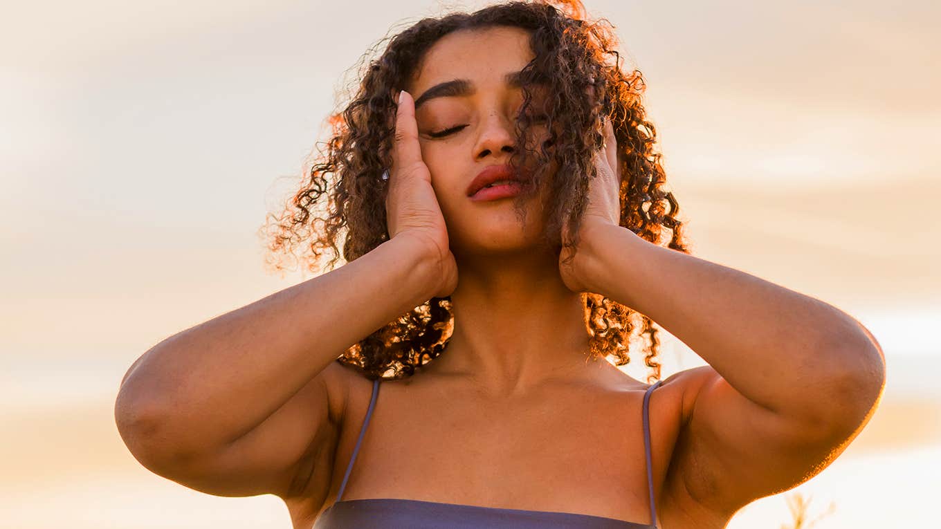 spiritual woman in the sun